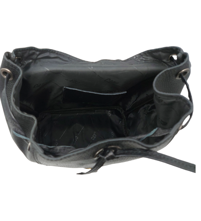 Elodina Carla – Leren Dames Rugzak (Zwart)