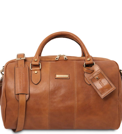 Lisbona - Travel leather duffle bag - Small size