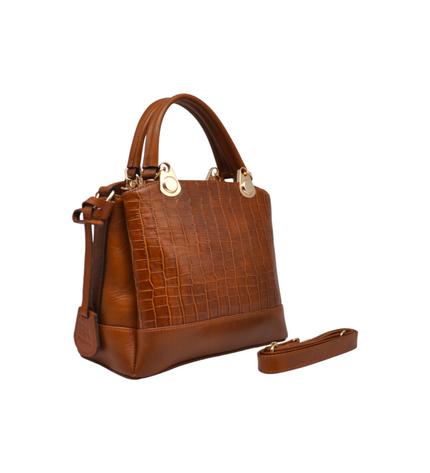 ELODINA Alvy – Cognac Schouder/Handtas