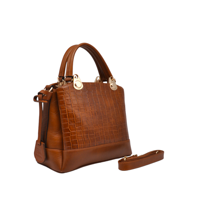 ELODINA Alvy – Cognac Schouder/Handtas