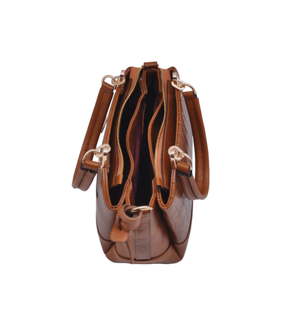 ELODINA Alvy – Cognac Schouder/Handtas