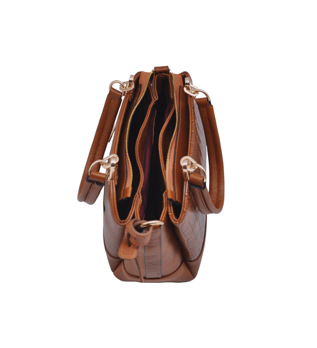 ELODINA Alvy – Cognac Schouder/Handtas