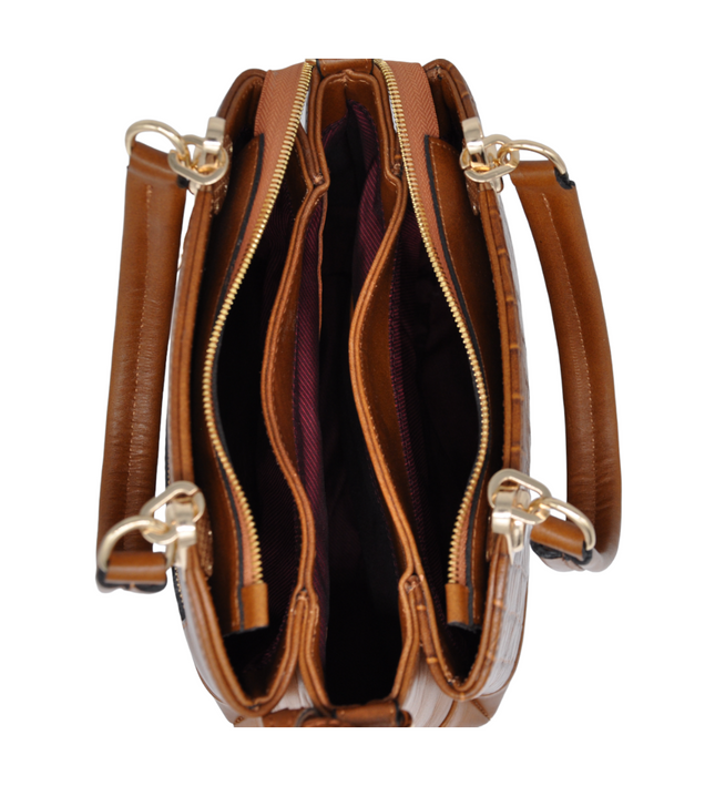 ELODINA Alvy – Cognac Schouder/Handtas