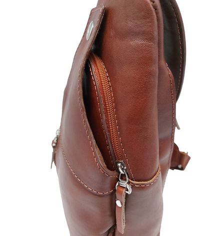 Handgemaakte Leren Crossbody Tas Heren – Elodina