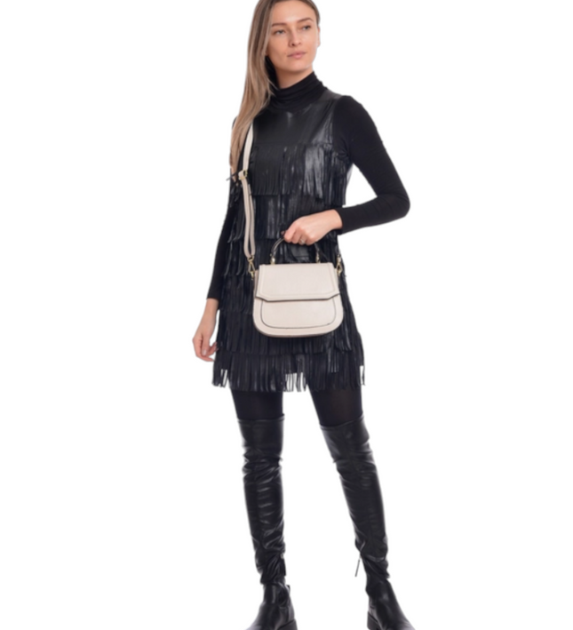 Isabella Rhea leren handtas/schoudertas