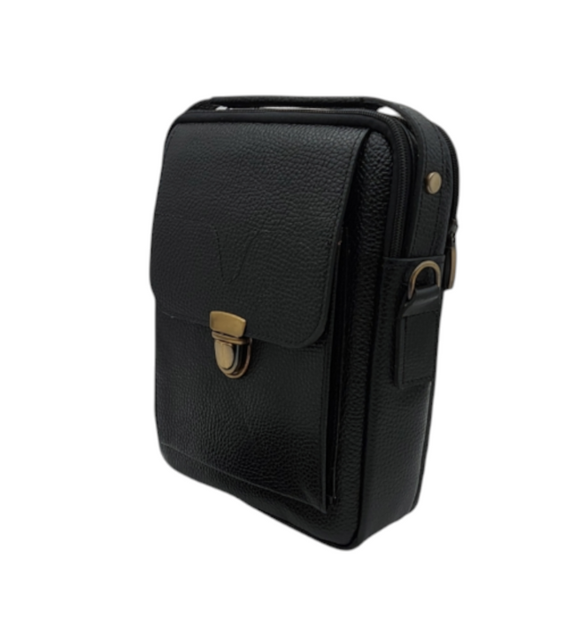 Elba – compacte leren schoudertas (unisex)