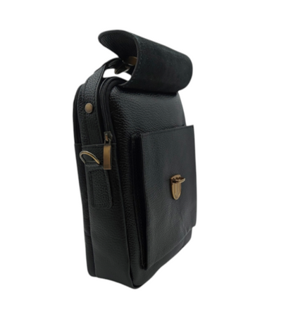 Elba – compact leather shoulder bag (unisex)