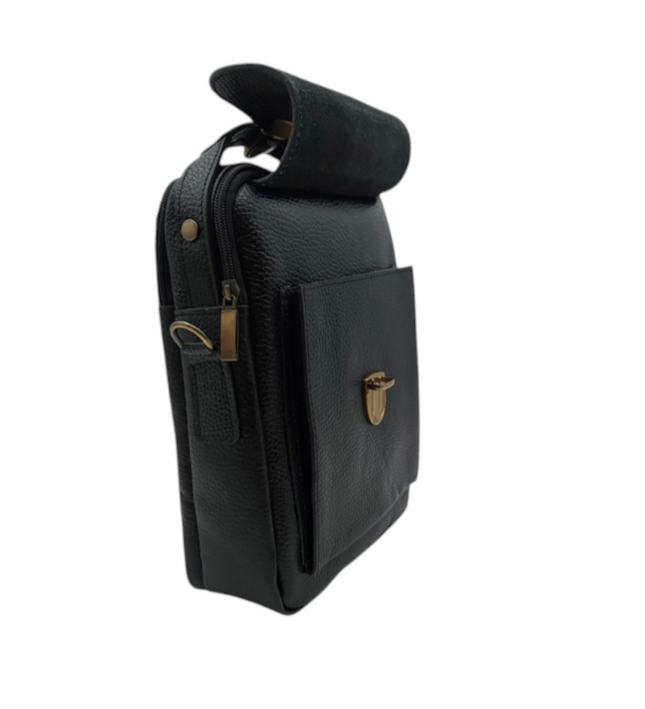 Elba – compacte leren schoudertas (unisex)