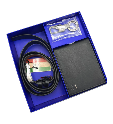 Jaguar Cadeauset – Leren Portemonnee, Riem & Sleutelhanger