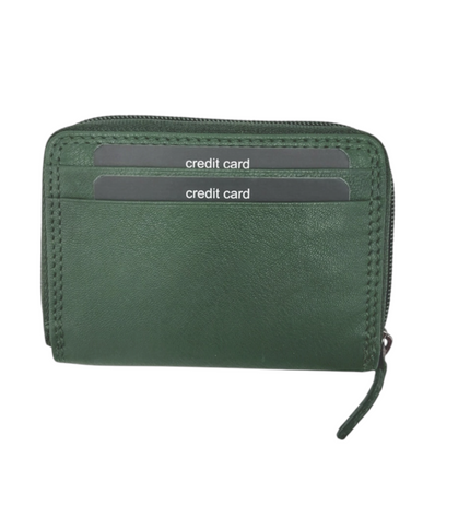 Compacte leren dames portemonnee – EC COVERI