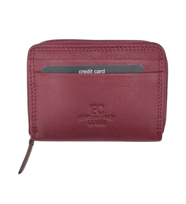 Compacte leren dames portemonnee – EC COVERI