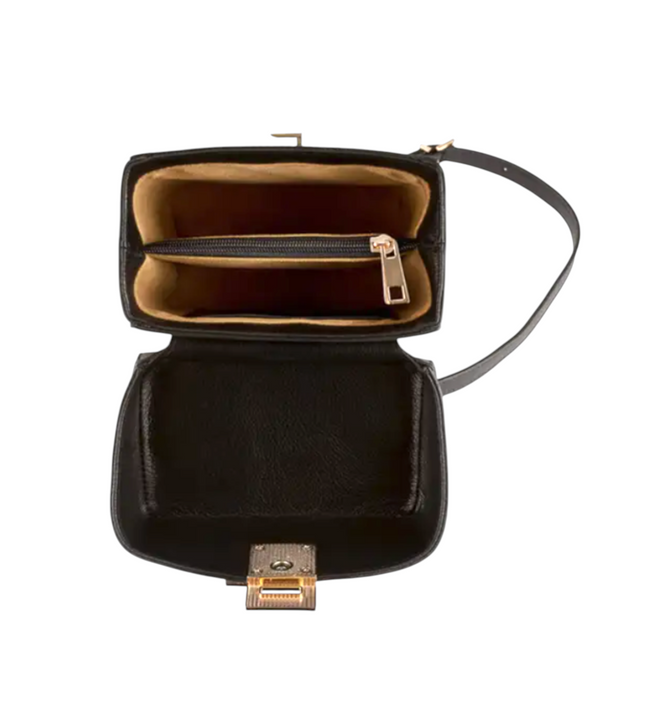 Lara – Hand & schoudertas van gerookt eikenhout en leer