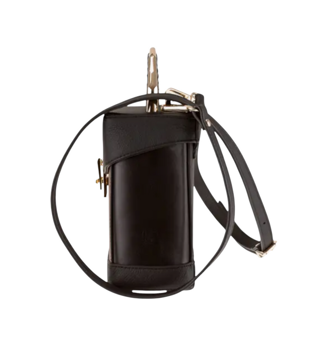 Lara – Hand & schoudertas van gerookt eikenhout en leer