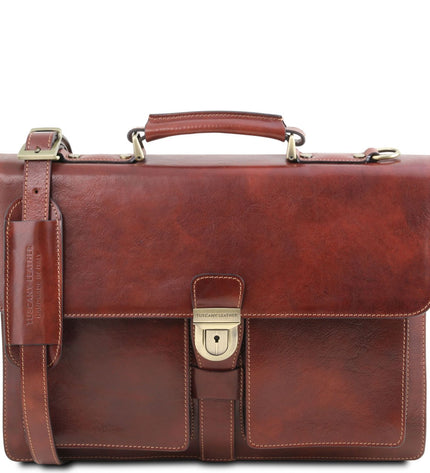 TL141825 – Assisi - leren briefcase 3 compartments