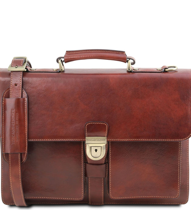 TL141825 – Assisi - leren briefcase 3 compartments