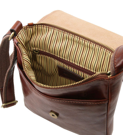 TL142464 - Tuscany Leather – John - Leren crossbody tas voor heren