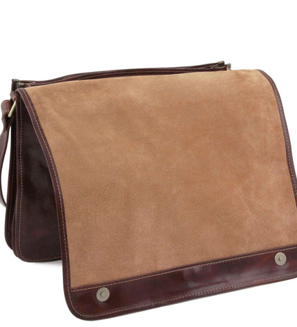 TL90475 – Messenger double - Crossbody leren bag