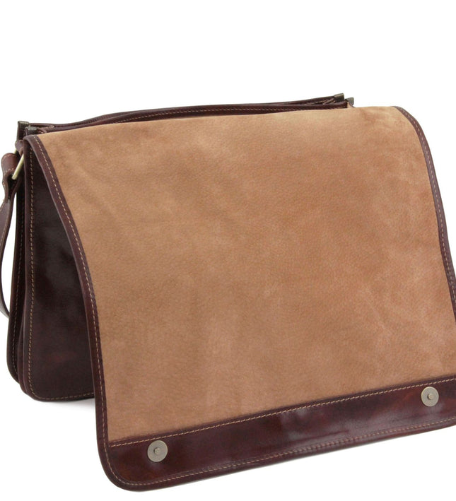 TL90475 – Messenger double - Crossbody leren bag