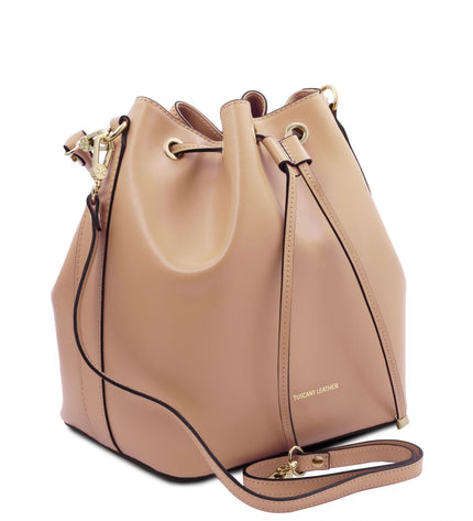 TL141531 – Vittoria - leren bucket bag