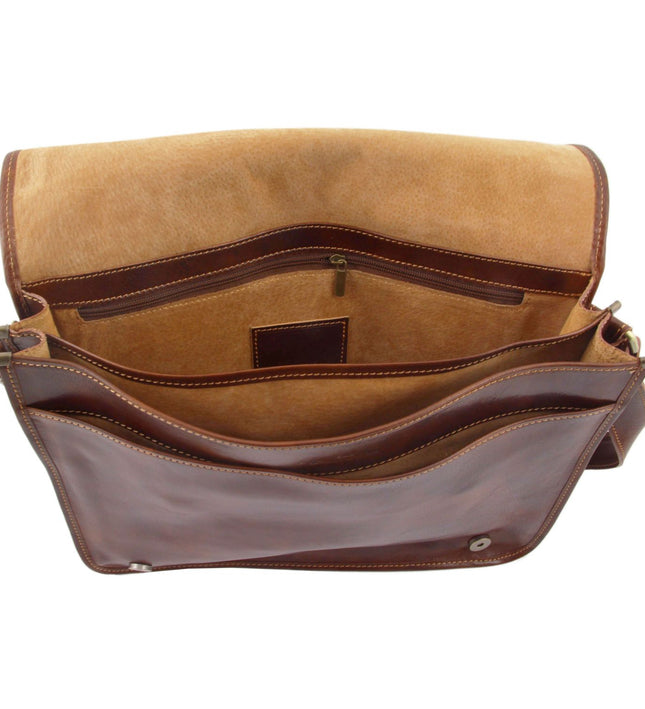 TL90475 – Messenger double - Crossbody leren bag