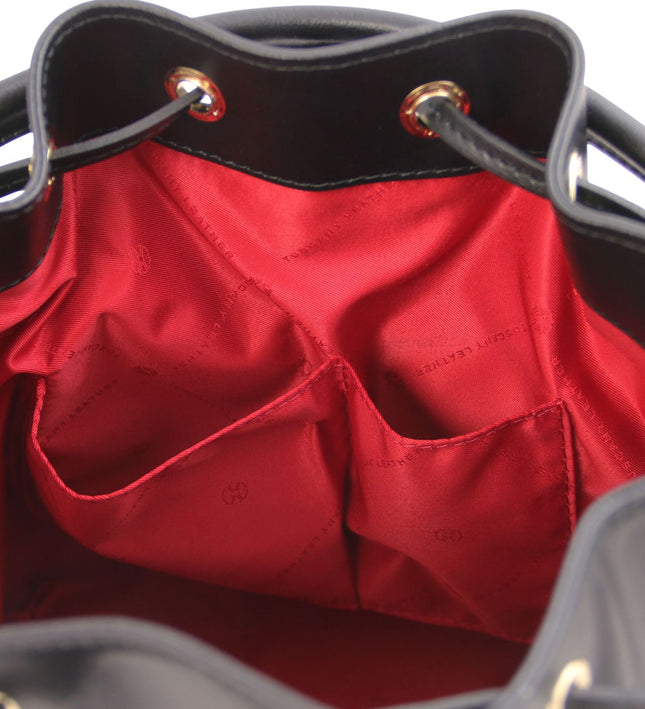 TL141531 – Vittoria - leren bucket bag