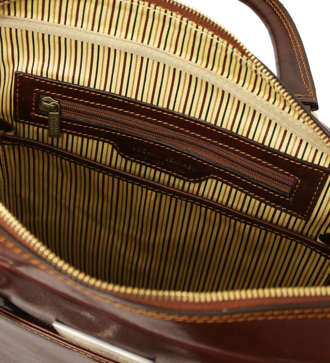 TL141241 – Urbino - leren laptop briefcase with front pocket