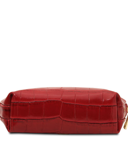 TL142514 – Vera - Croc print leren toiletry case