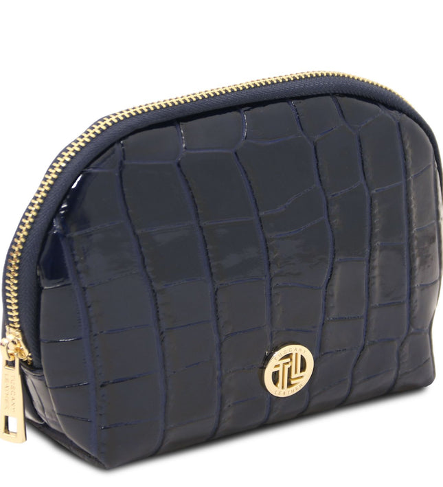 TL142514 – Vera - Croc print leren toiletry case