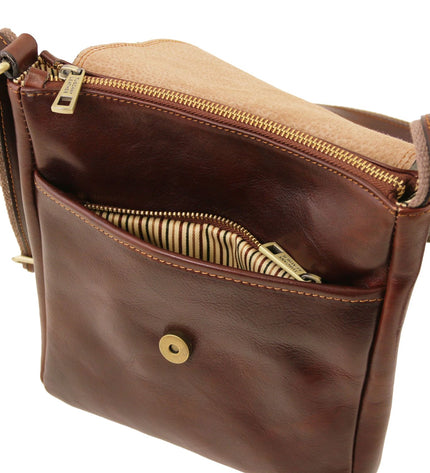 TL142464 - Tuscany Leather – John - Leren crossbody tas voor heren