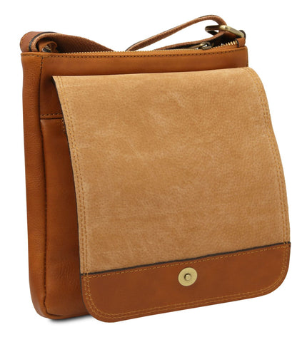 TL141408 – John - leren crossbody bag for men with front zip