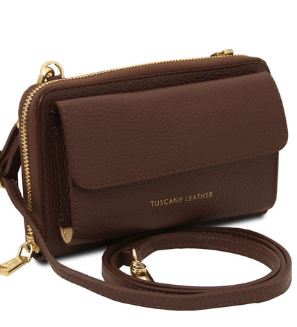 TL142433 – Urania - leren wallet/phone holder with strap