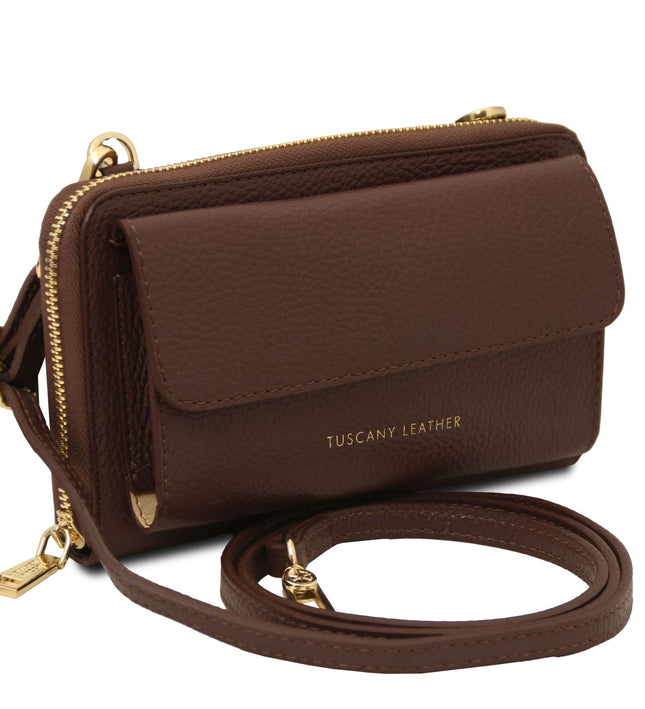 TL142433 – Urania - leren wallet/phone holder with strap