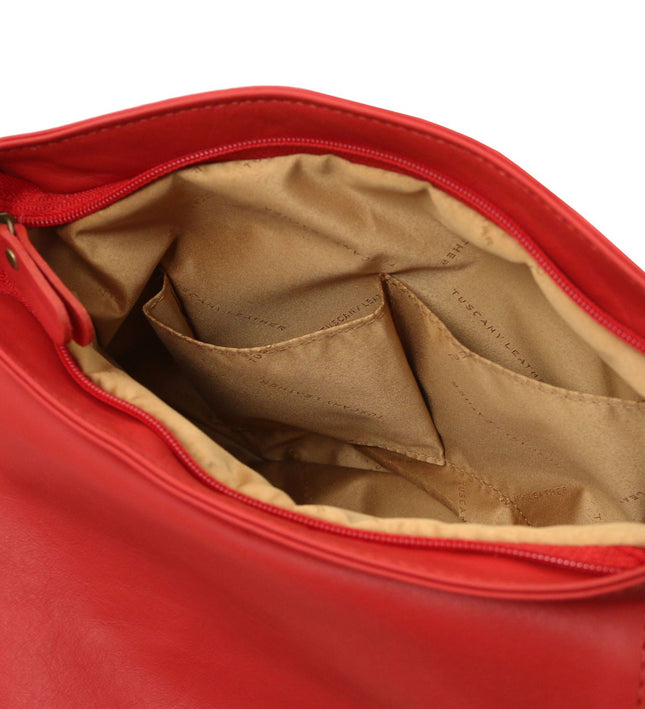 TL141223 – TL Bag - Soft leren shoulder bag with tassel detail