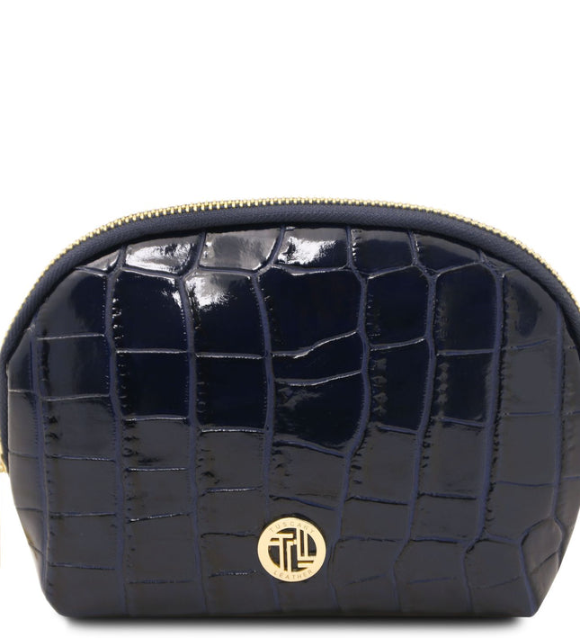 TL142514 – Vera - Croc print leren toiletry case