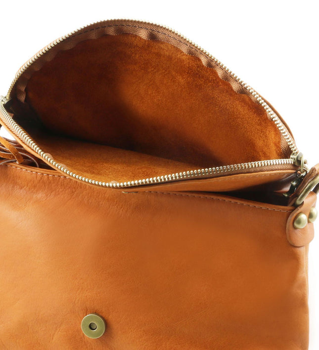 TL141223 – TL Bag - Soft leren shoulder bag with tassel detail