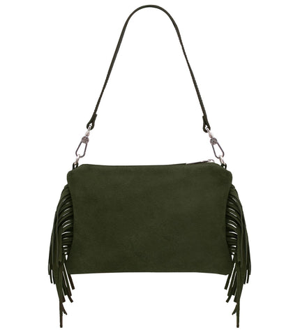 TL142495 – Nomade - Suede leren fringe clutch