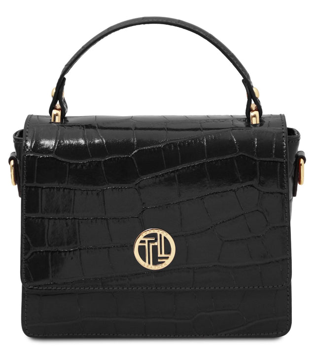TL142503 – Croque - Croc print leren handbag