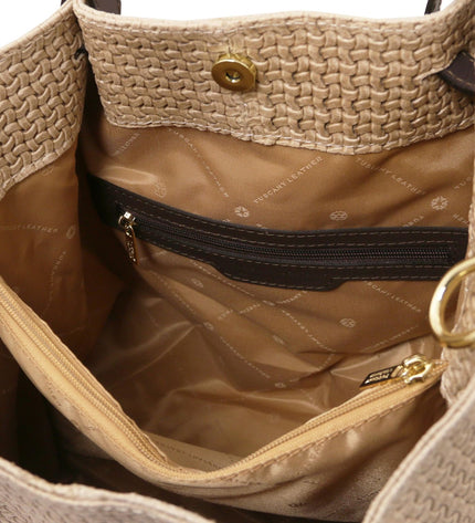 TL141573 – TL KeyLuck - Woven printed leren shopping bag