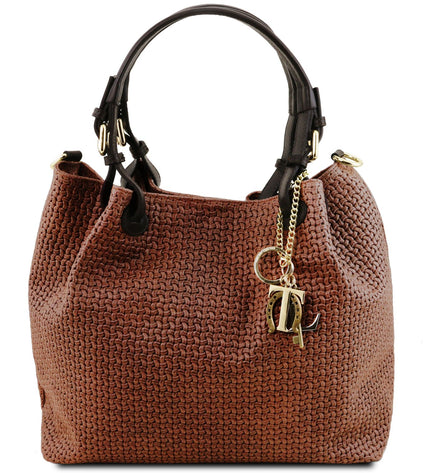 TL141573 – TL KeyLuck - Woven printed leren shopping bag