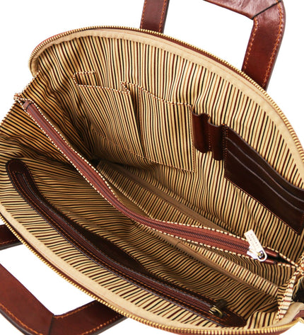 Tuscany Leather – Caserta - Document Leather briefcase – Bruin (TL142070)