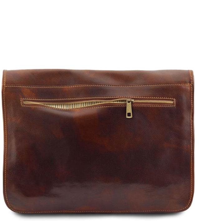 TL90475 – Messenger double - Crossbody leren bag