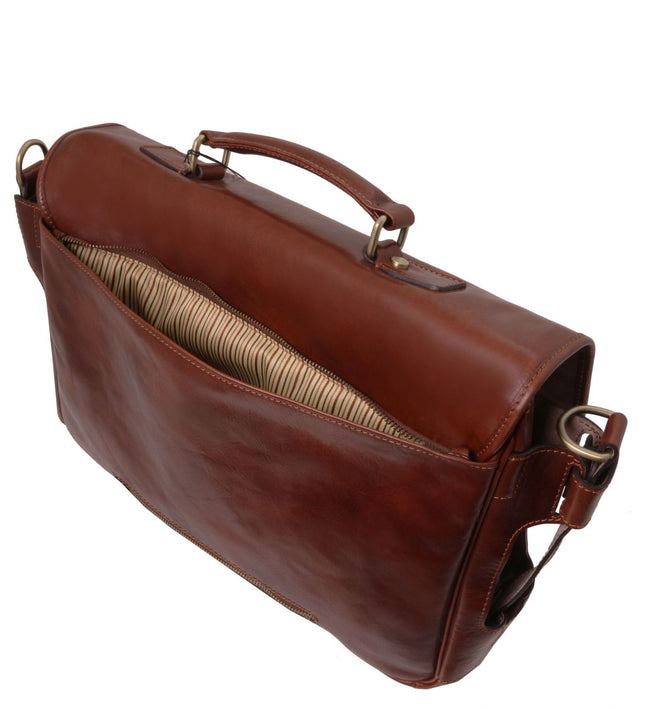 TL142069 – Ventimiglia - leren multi compartment TL SMART briefcase with front pockets