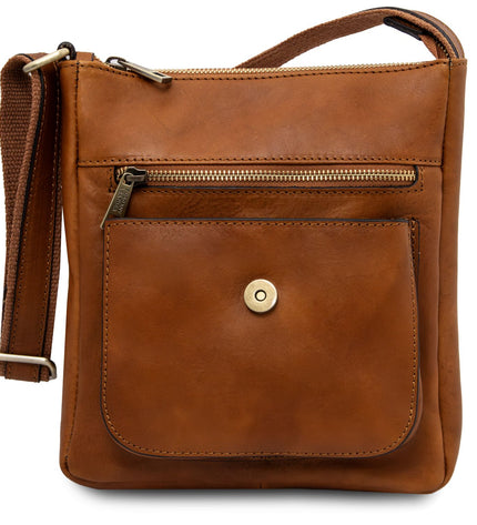 TL141407 – Jimmy - leren crossbody bag for men with front pocket