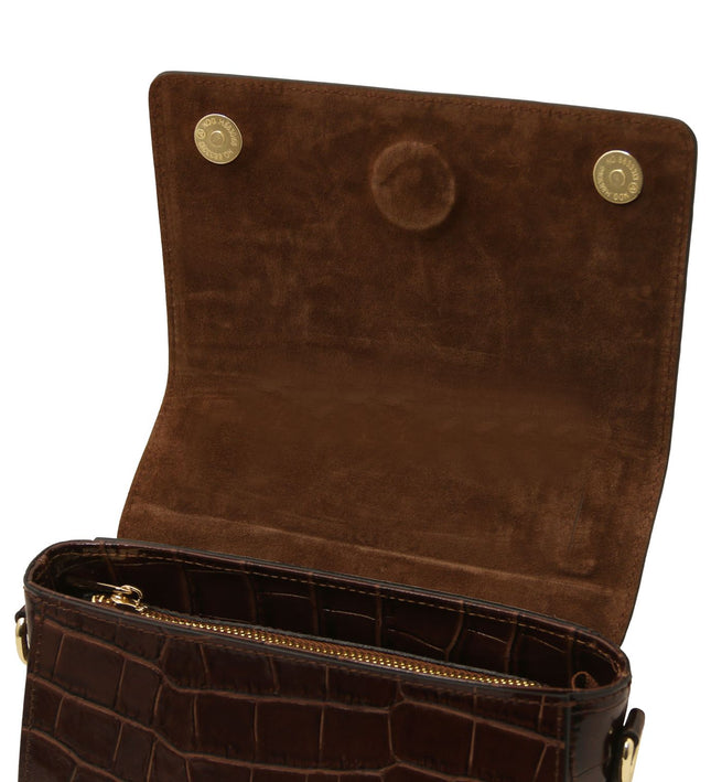 TL142503 – Croque - Croc print leren handbag