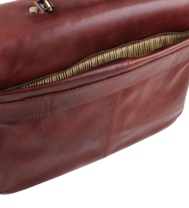 Tuscany Leather – Alessandria - Leather multi compartment TL SMART laptop briefcase – Honing (TL142440)