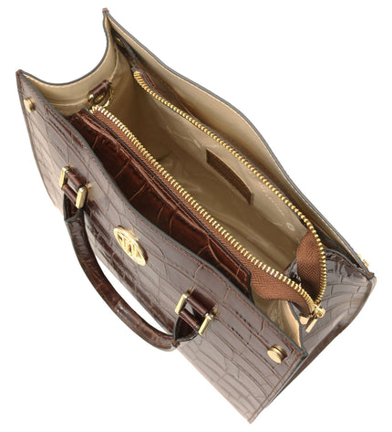 TL142504 – Croque - Croc print leren handbag