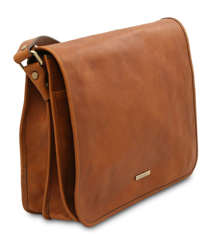 TL142430 – TL Messenger - Two compartments leren shoulder bag - Large size