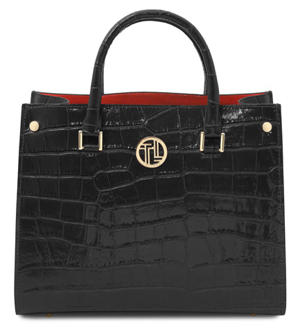 TL142504 – Croque - Croc print leren handbag
