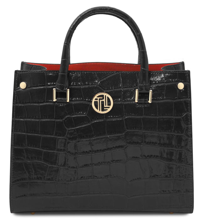 TL142504 – Croque - Croc print leren handbag