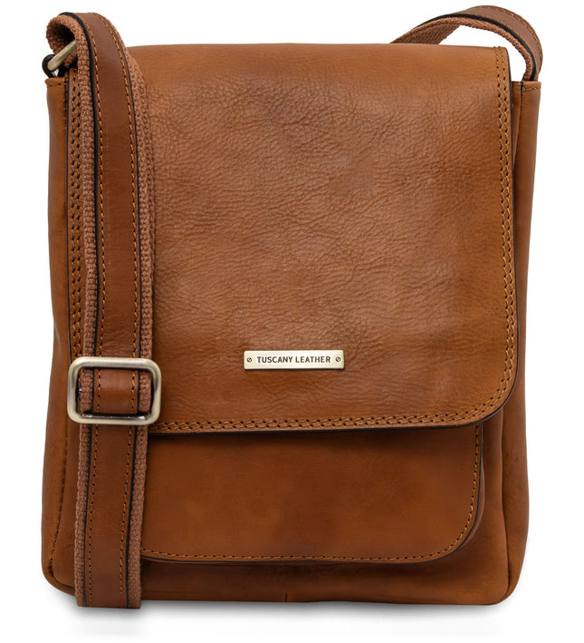 TL141407 – Jimmy - leren crossbody bag for men with front pocket
